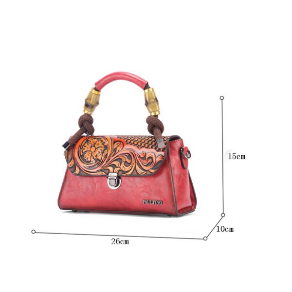 Bolso 8019# Repujado Rojo Tamaño