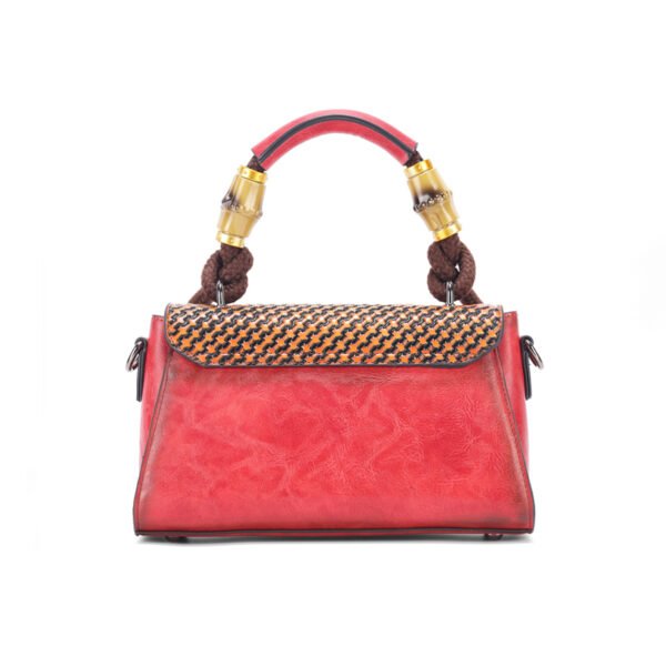 Bolso 8019# Repujado Rojo Trasera