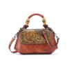 Bolso 8020# Repujado Burdeos Frontal