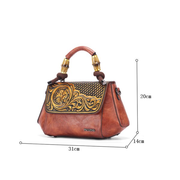 Bolso 8020# Repujado Burdeos Tamaño