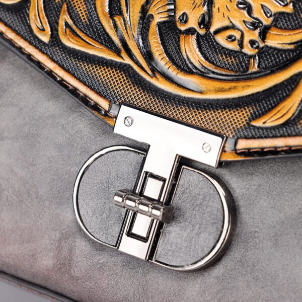 Bolso 8037# Repujado Gris Accesorios