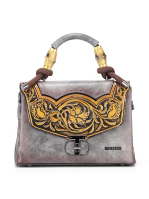 Bolso 8037# Repujado Gris Main