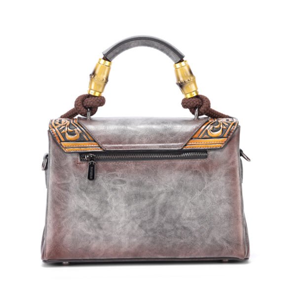 Bolso 8037# Repujado Gris Trasera