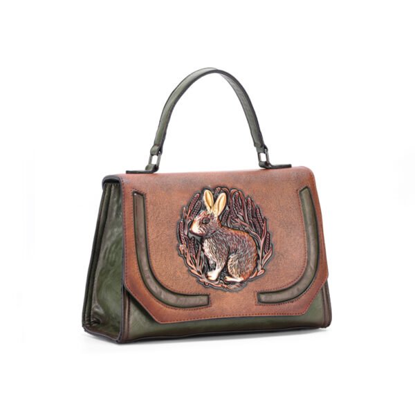 Bolso 8039# Repujado Verde Lateral