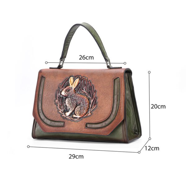 Bolso 8039# Repujado Verde Tamaño