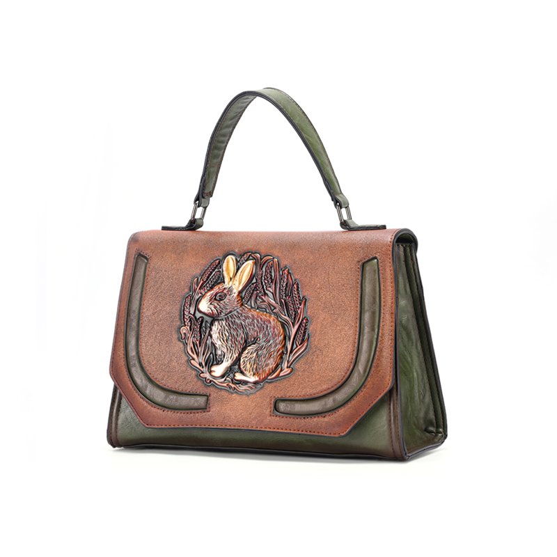 Bolso 8039# Repujado Verde Variacion