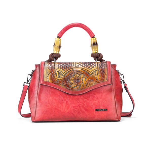 Bolso 8040# Repujado Rojo Frontal