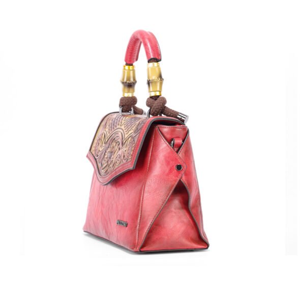 Bolso 8040# Repujado Rojo Lateral