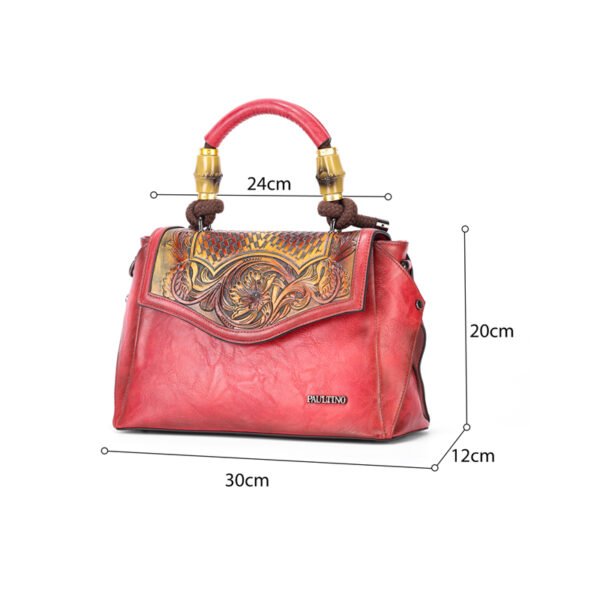 Bolso 8040# Repujado Rojo Tamaño