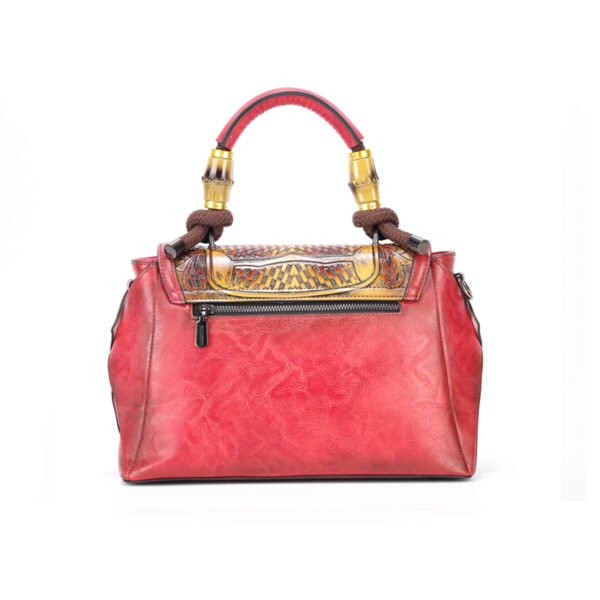 Bolso 8040# Repujado Rojo Trasera