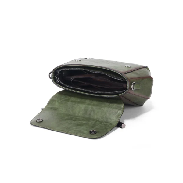 Bolso 8051# Repujado Verde Interior