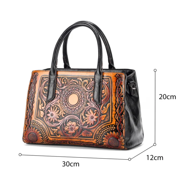 Bolso 8057 1# Repujado Negro Tamaño