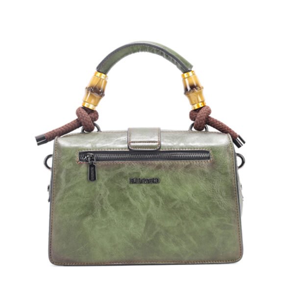 Bolso 8058# Repujado Verde Trasera