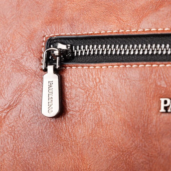 Bolso 8065# Bordado Marrón Cremallera