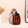 Bolso 8065# Bordado Marrón Lateral
