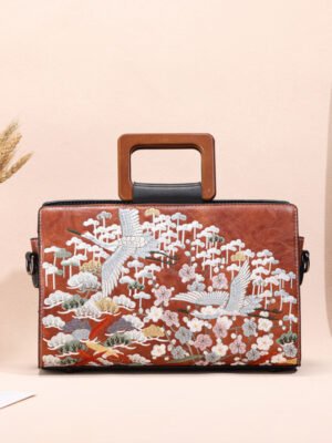 Bolso 8065# Bordado Marrón Main