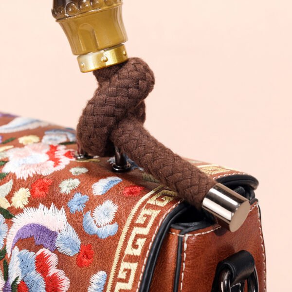 Bolso 8773# Bordado Marrón Accesorios
