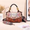 Bolso 8773# Bordado Marrón Frontal