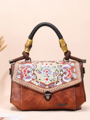 Bolso 8773# Bordado Marrón Main