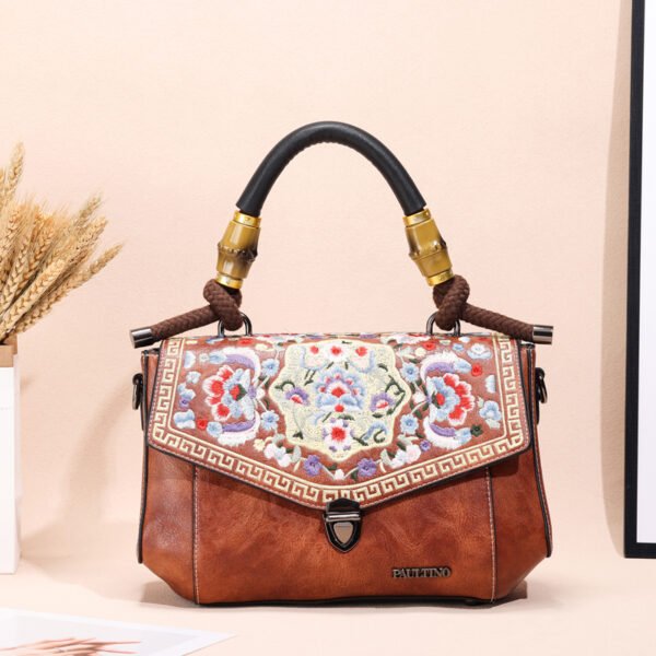 Bolso 8773# Bordado Marrón Main