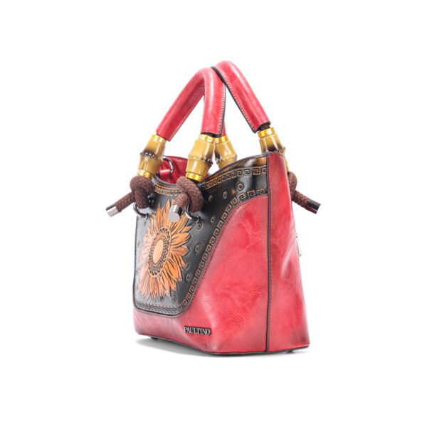 Bolso 905# Repujado Rojo Lateral