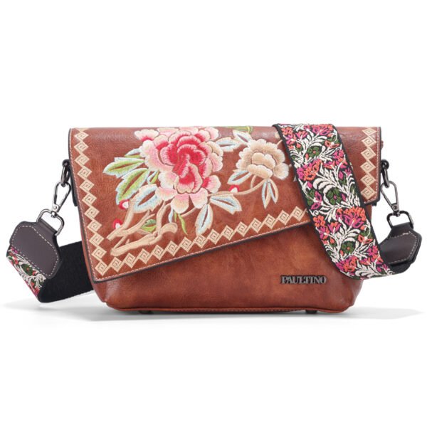 Bolso 945# Bordado Marrón Frontal