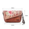 Bolso 945# Bordado Marrón Tamaño