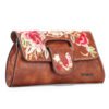 Bolso 946# Bordado Marrón Frontal