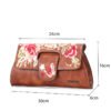 Bolso 946# Bordado Marrón Tamaño