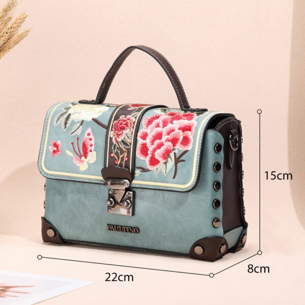 Bolso 950# 2000 Bordado Azul Tamaño