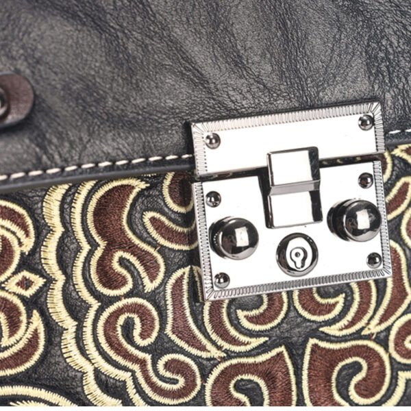 Bolso 951# Bordado Negro Textura