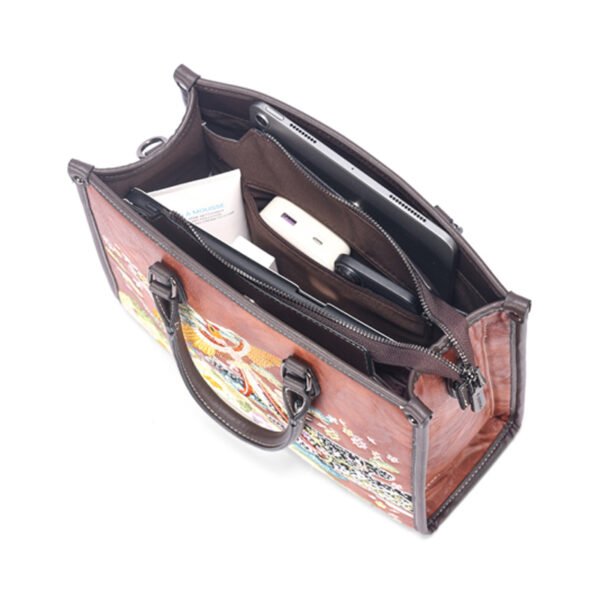 Bolso 952# Bordado Marrón Capacidad