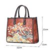 Bolso 952# Bordado Marrón Tamaño