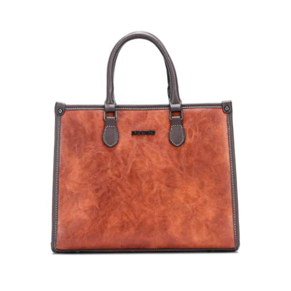 Bolso 952# Bordado Marrón Trasera