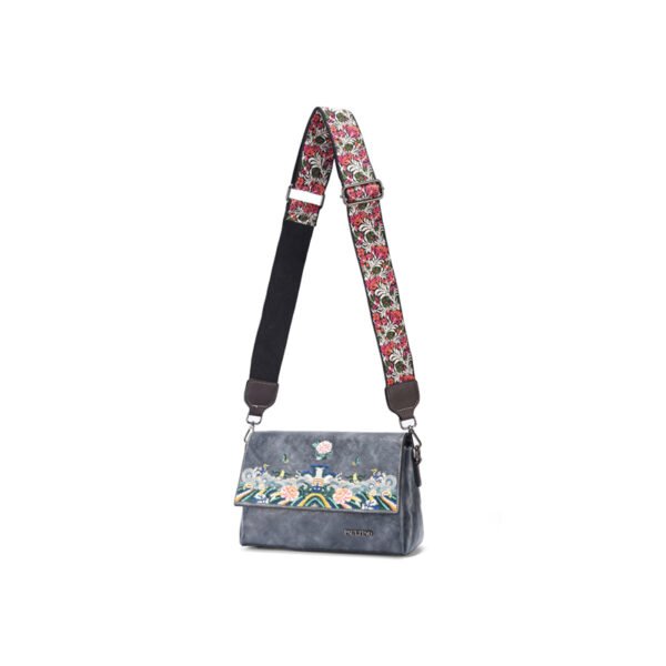 Bolso A912# Bordado Gris Frontal
