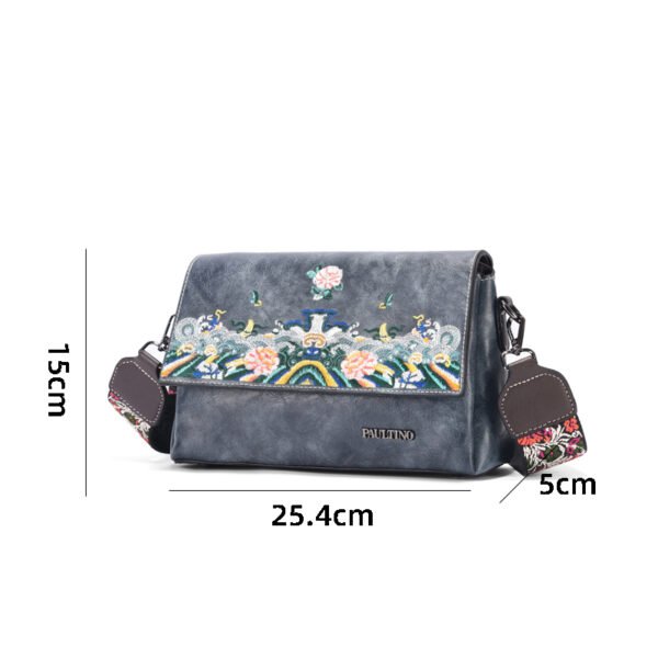Bolso A912# Bordado Gris Tamaño