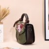 Bolso A913# Bordado Verde Lateral