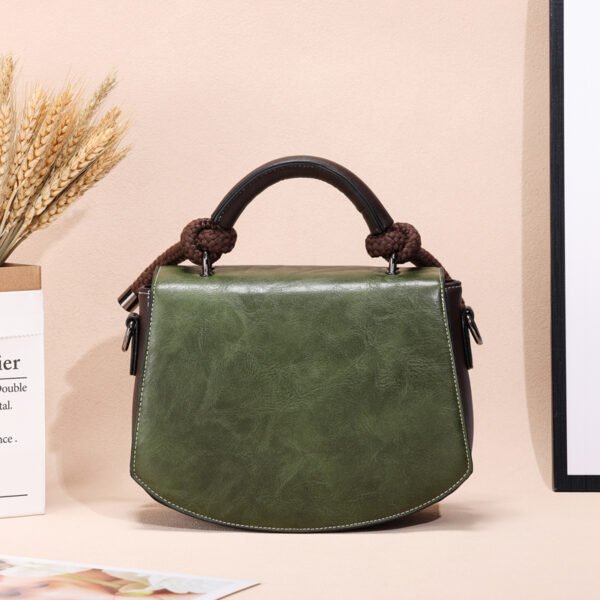 Bolso A913# Bordado Verde Trasera