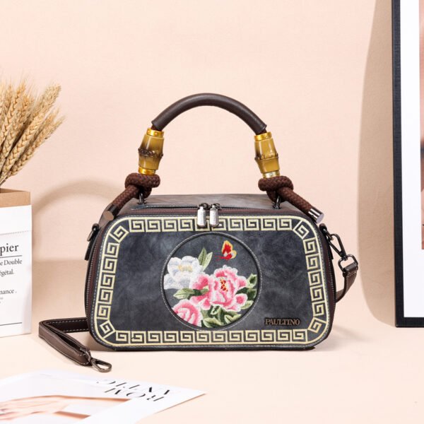 Bolso A943# Bordado Gris Frontal