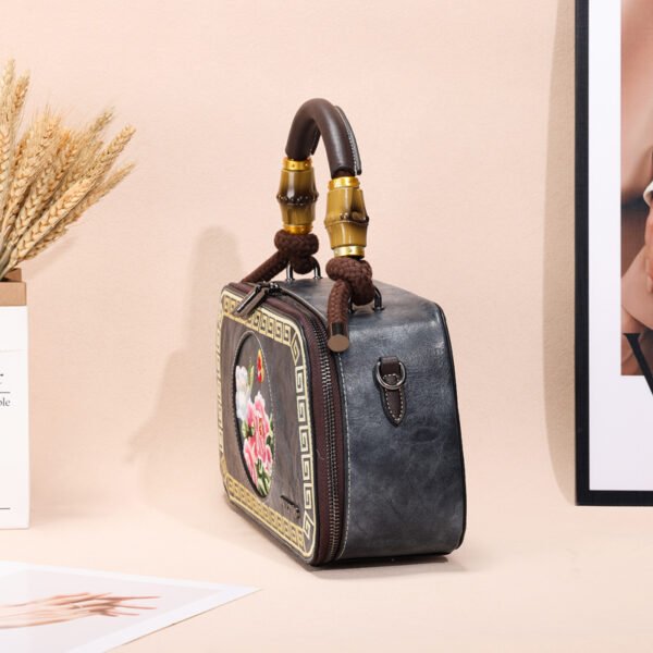 Bolso A943# Bordado Gris Lateral