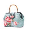 Bolso A944# Bordado Azul Lateral