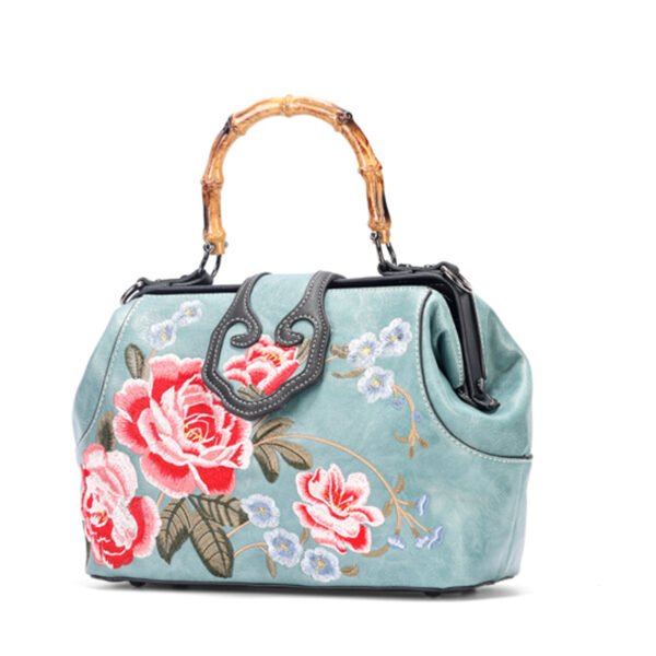 Bolso A944# Bordado Azul Lateral