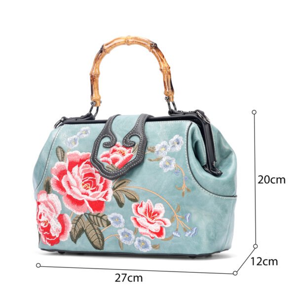 Bolso A944# Bordado Azul Tamaño