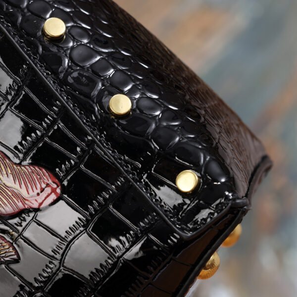Bolso C622 7# Relieve Rojo Textura Pu